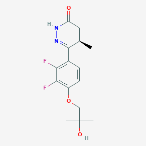 (R)-6-(2,3-Difluoro-4-(2-hydroxy-2-methylpropoxy)phenyl)-5-methyl-4,5-dihydropyridazin-3(2H)-one chemical structure (CAS 2131210-15-4)