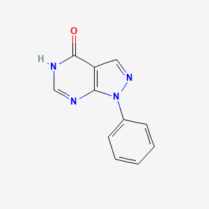 1-Phenyl-1H-pyrazolo[3,4-d]pyrimidin-4-ol chemical structure (CAS 21314-17-0)