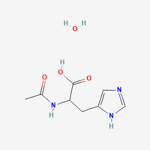 2-Acetamido-3-(1H-imidazol-4-yl)propanoic acid hydrate chemical structure (CAS 213178-97-3)
