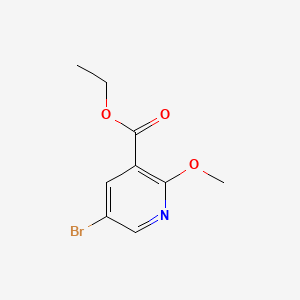 Ethyl 5-bromo-2-methoxynicotinate chemical structure (CAS 213193-29-4)