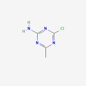4-Chloro-6-methyl-1,3,5-triazin-2-amine chemical structure (CAS 21320-62-7)