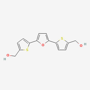 (5,5'-(Furan-2,5-diyl)bis(thiophene-5,2-diyl))dimethanol chemical structure (CAS 213261-59-7)