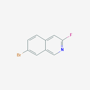 7-Bromo-3-fluoroisoquinoline chemical structure (CAS 2133046-19-0)
