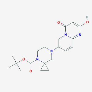 tert-Butyl 7-(2-hydroxy-4-oxo-4H-pyrido[1,2-a]pyrimidin-7-yl)-4,7-diazaspiro[2.5]octane-4-carboxylate chemical structure (CAS 2133298-72-1)
