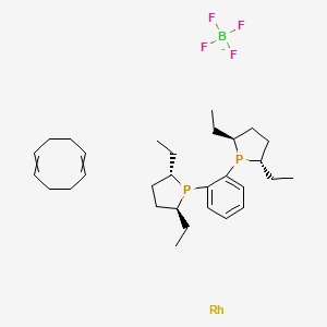 1,2-Bis[(2S,5S)-2,5-diethylphospholano]benzene(1,5-cyclooctadiene)rhodium(I) tetrafluoroborate chemical structure (CAS 213343-64-7)