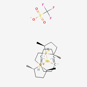 1,2-BIs((2S,5S)-2,5-dimethylphospholano)ethane(cyclooctadiene)rhodium(I) trifluoromethanesulfonate chemical structure (CAS 213343-69-2)
