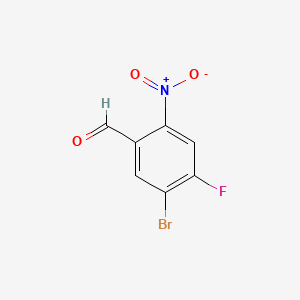 5-Bromo-4-fluoro-2-nitrobenzaldehyde chemical structure (CAS 213382-45-7)