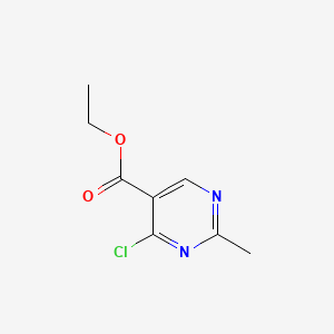 Ethyl 4-chloro-2-methylpyrimidine-5-carboxylate chemical structure (CAS 2134-36-3)
