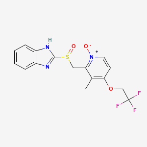 2-(((1H-Benzo[d]imidazol-2-yl)sulfinyl)methyl)-3-methyl-4-(2,2,2-trifluoroethoxy)pyridine 1-oxide chemical structure (CAS 213476-12-1)