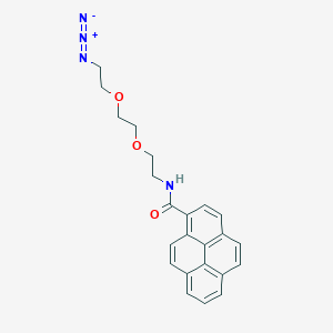 N-(2-(2-(2-Azidoethoxy)ethoxy)ethyl)pyrene-1-carboxamide chemical structure (CAS 2135330-58-2)