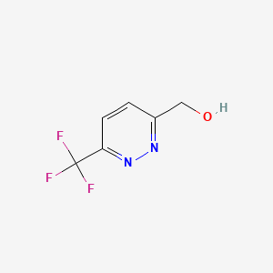 (6-(Trifluoromethyl)pyridazin-3-yl)methanol chemical structure (CAS 2135332-10-2)