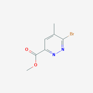 Methyl 6-bromo-5-methylpyridazine-3-carboxylate chemical structure (CAS 2135332-83-9)