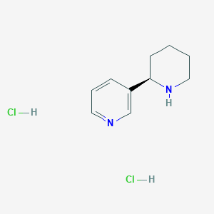 (R)-3-(Piperidin-2-yl)pyridine dihydrochloride chemical structure (CAS 2135345-00-3)