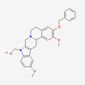 (3-(Benzyloxy)-2,12-dimethoxy-5,8,14,14a-tetrahydroindolo[3',2':4,5]pyrido[2,1-a]isoquinolin-9(6H)-yl)methanol chemical structure (CAS 2135765-21-6)