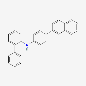N-(4-(Naphthalen-2-yl)phenyl)-[1,1'-biphenyl]-2-amine chemical structure (CAS 2135820-18-5)