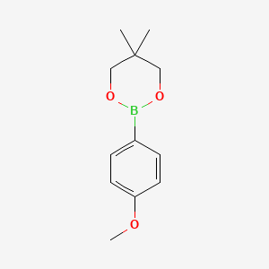 2-(4-Methoxyphenyl)-5,5-dimethyl-1,3,2-dioxaborinane chemical structure (CAS 213596-33-9)
