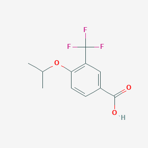 4-Isopropoxy-3-(trifluoromethyl)benzoic acid chemical structure (CAS 213598-16-4)