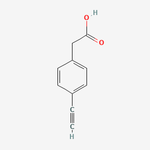 2-(4-Ethynylphenyl)acetic acid chemical structure (CAS 213622-93-6)