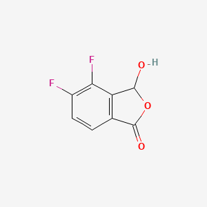 4,5-Difluoro-3-hydroxyisobenzofuran-1(3H)-one chemical structure (CAS 2136287-63-1)
