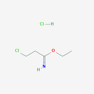 Ethyl 3-chloropropanimidate hydrochloride chemical structure (CAS 21367-89-5)