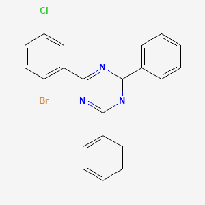2-(2-Bromo-5-chlorophenyl)-4,6-diphenyl-1,3,5-triazine chemical structure (CAS 2137032-39-2)