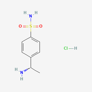 (S)-4-(1-Aminoethyl)benzenesulfonamide hydrochloride chemical structure (CAS 2137036-93-0)