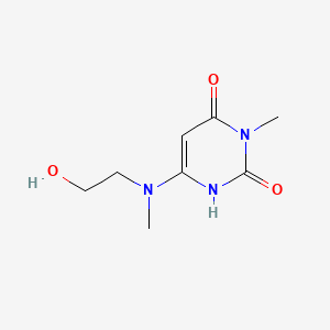 6-((2-Hydroxyethyl)(methyl)amino)-3-methylpyrimidine-2,4(1H,3H)-dione chemical structure (CAS 2137559-92-1)
