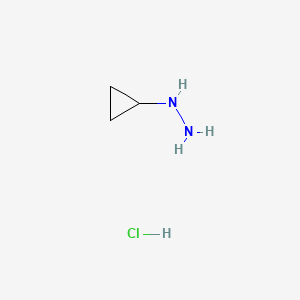 Cyclopropylhydrazine hydrochloride chemical structure (CAS 213764-25-1)