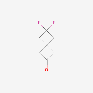 6,6-Difluorospiro[3.3]heptan-2-one chemical structure (CAS 2137641-05-3)