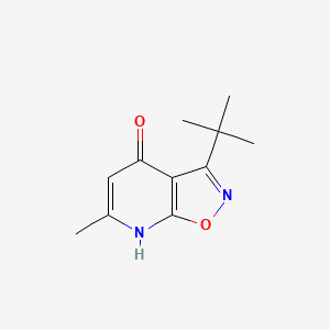 3-(tert-Butyl)-6-methylisoxazolo[5,4-b]pyridin-4-ol chemical structure (CAS 2137734-72-4)