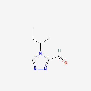4-(sec-Butyl)-4H-1,2,4-triazole-3-carbaldehyde chemical structure (CAS 2137749-66-5)