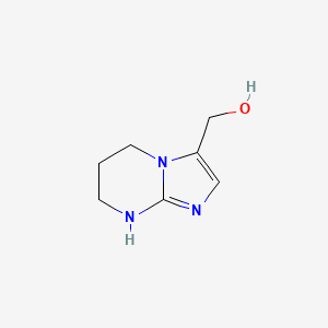 (1,5,6,7-Tetrahydroimidazo[1,2-a]pyrimidin-3-yl)methanol chemical structure (CAS 2137756-28-4)