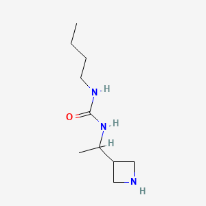 1-(1-(Azetidin-3-yl)ethyl)-3-butylurea chemical structure (CAS 2137817-71-9)