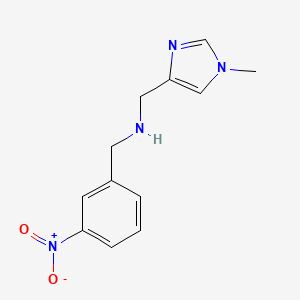 1-(1-Methyl-1H-imidazol-4-yl)-N-(3-nitrobenzyl)methanamine chemical structure (CAS 2137823-29-9)
