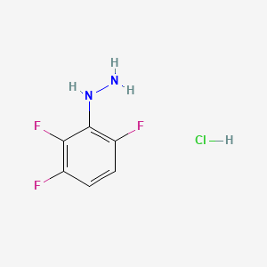 (2,3,6-Trifluorophenyl)hydrazine hydrochloride chemical structure (CAS 2137836-61-2)