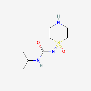 1-Isopropyl-3-(1-oxido-1l6-thiomorpholin-1-ylidene)urea chemical structure (CAS 2137861-78-8)
