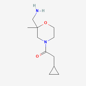 1-(2-(Aminomethyl)-2-methylmorpholino)-2-cyclopropylethan-1-one chemical structure (CAS 2137874-18-9)
