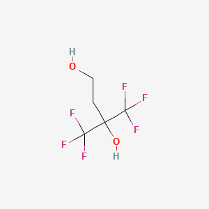 4,4,4-Trifluoro-3-(trifluoromethyl)butane-1,3-diol chemical structure (CAS 21379-33-9)
