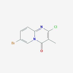 7-Bromo-2-chloro-3-methyl-4H-pyrido[1,2-a]pyrimidin-4-one chemical structure (CAS 2137981-98-5)