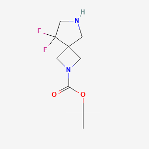 tert-Butyl 8,8-difluoro-2,6-diazaspiro[3.4]octane-2-carboxylate chemical structure (CAS 2137997-74-9)