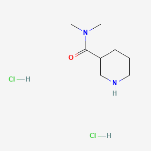 N,N-Dimethylpiperidine-3-carboxamide dihydrochloride chemical structure (CAS 2138214-78-3)