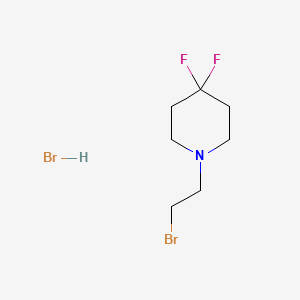1-(2-Bromoethyl)-4,4-difluoropiperidine hydrobromide chemical structure (CAS 2138280-09-6)