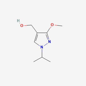 (1-Isopropyl-3-methoxy-1H-pyrazol-4-yl)methanol chemical structure (CAS 2138406-86-5)