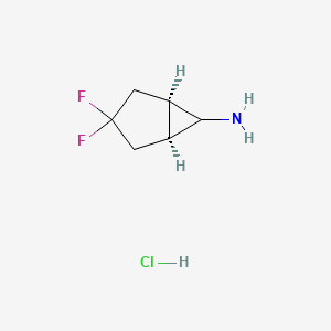 rel-(1R,5S,6r)-3,3-Difluorobicyclo[3.1.0]hexan-6-amine hydrochloride chemical structure (CAS 2138475-72-4)