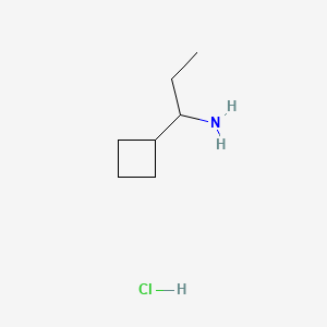 1-Cyclobutylpropan-1-amine hydrochloride chemical structure (CAS 2138507-91-0)
