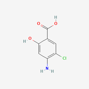 4-Amino-5-chloro-2-hydroxybenzoic acid chemical structure (CAS 21386-95-8)