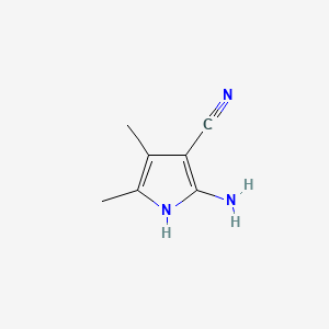 2-Amino-4,5-dimethyl-1H-pyrrole-3-carbonitrile chemical structure (CAS 21392-51-8)