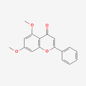 5,7-Dimethoxy-2-phenyl-4H-chromen-4-one chemical structure (CAS 21392-57-4)