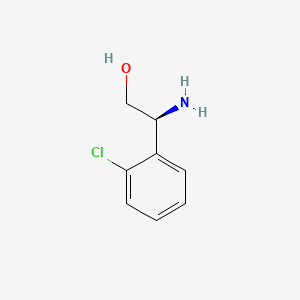 (S)-2-Amino-2-(2-chlorophenyl)ethanol chemical structure (CAS 213990-63-7)