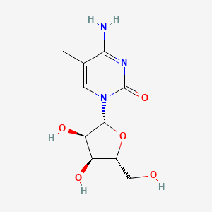4-Amino-1-((2R,3R,4S,5R)-3,4-dihydroxy-5-(hydroxymethyl)tetrahydrofuran-2-yl)-5-methylpyrimidin-2(1H)-one chemical structure (CAS 2140-61-6)